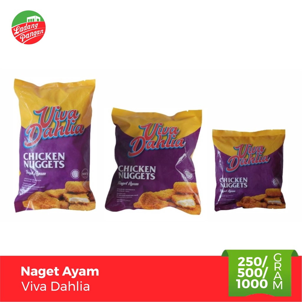 

Nugget Naget Ayam Viva Dahlia 250 g 500 g 1000 g gram 1 kg murah promo enak termurah | Ladang Pangan