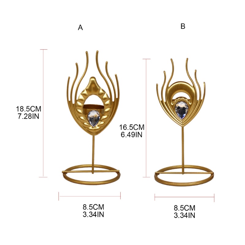 Ornamen Stand Holder Bentuk Bulu Bahan Besi Warna Emas Untuk Dekorasi Pesta Ulang Tahun