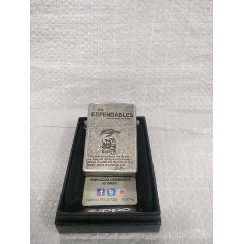 Korek Api Lighter Zippo Premium Expendables Silver Windproof Souvenir Koleksi Unik Antik Ukiran Embo
