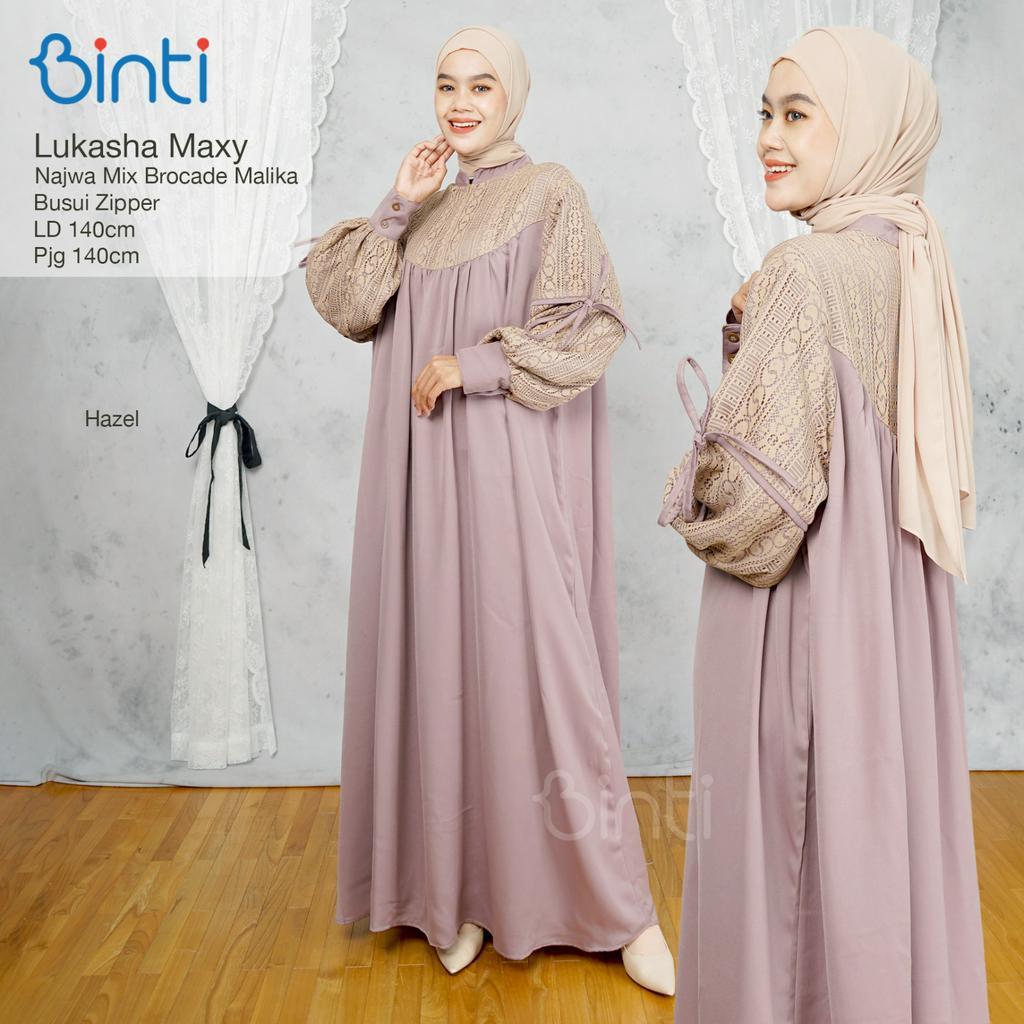 Lukasha Maxi Baju Gamis Syari Busui Jumbo Murah Terbaru Ld 140 Big Size