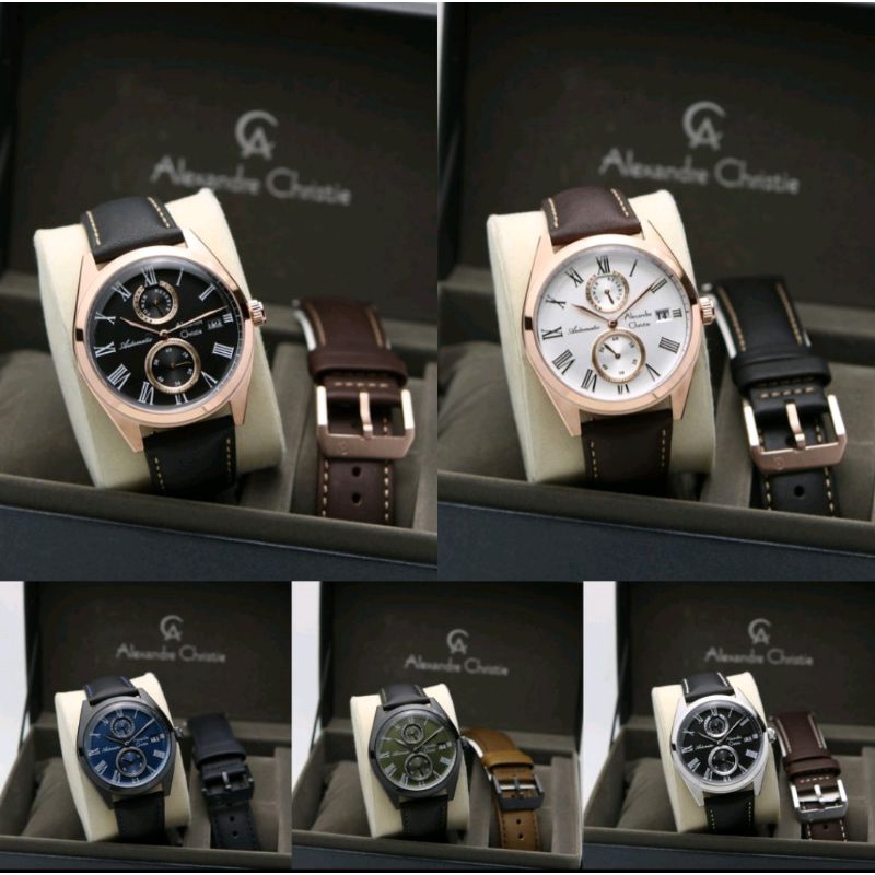 Jam Tangan Pria ALEXANDRE CHRISTIE AUTOMATIC GARANSI RESMI, Type 3040