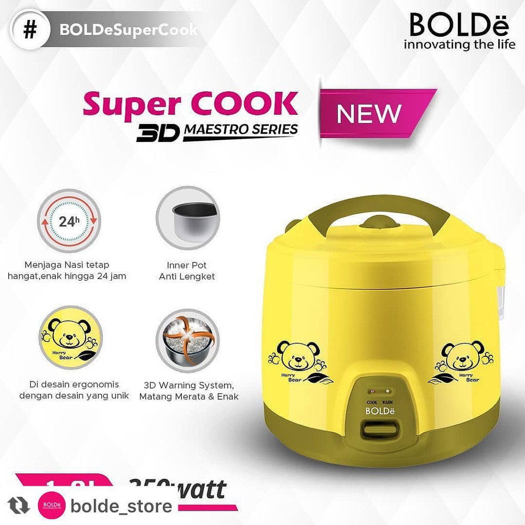 Magic Com BoldE / Rice Cooker BOLDe / Super Cook BOLDe 1,8Liter / Super Cook Maestro Series BOLDe