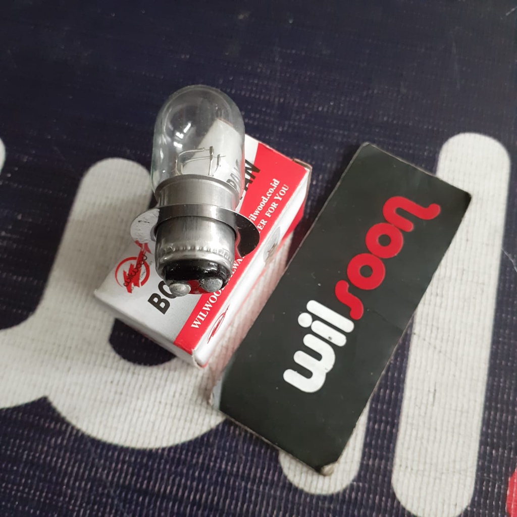 Bohlam Depan / Lampu Motor Bebek Matic Kaki 1 12Volt 18/18W Wilwood