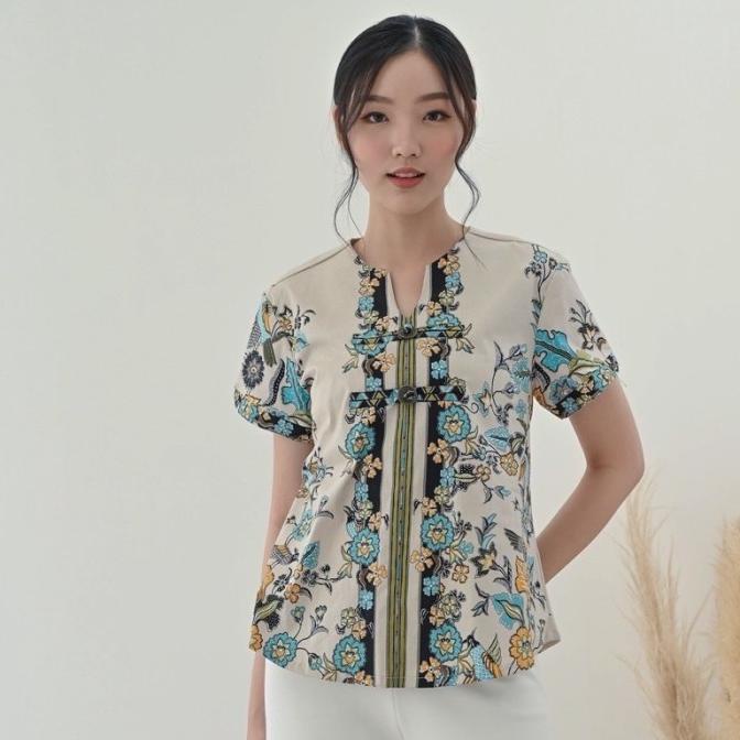 ATASAN BLOUSE BATIK WANITA - BAJU CHEONGSAM IMLEK