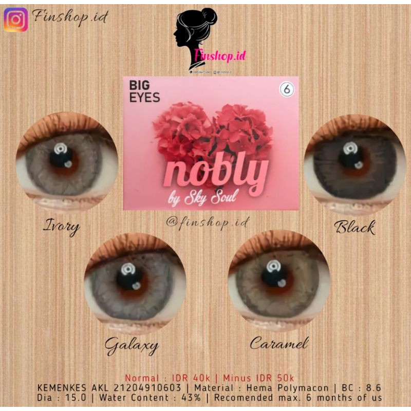 Jual Softlens Nobly Rose Normal Indonesia Shopee Indonesia