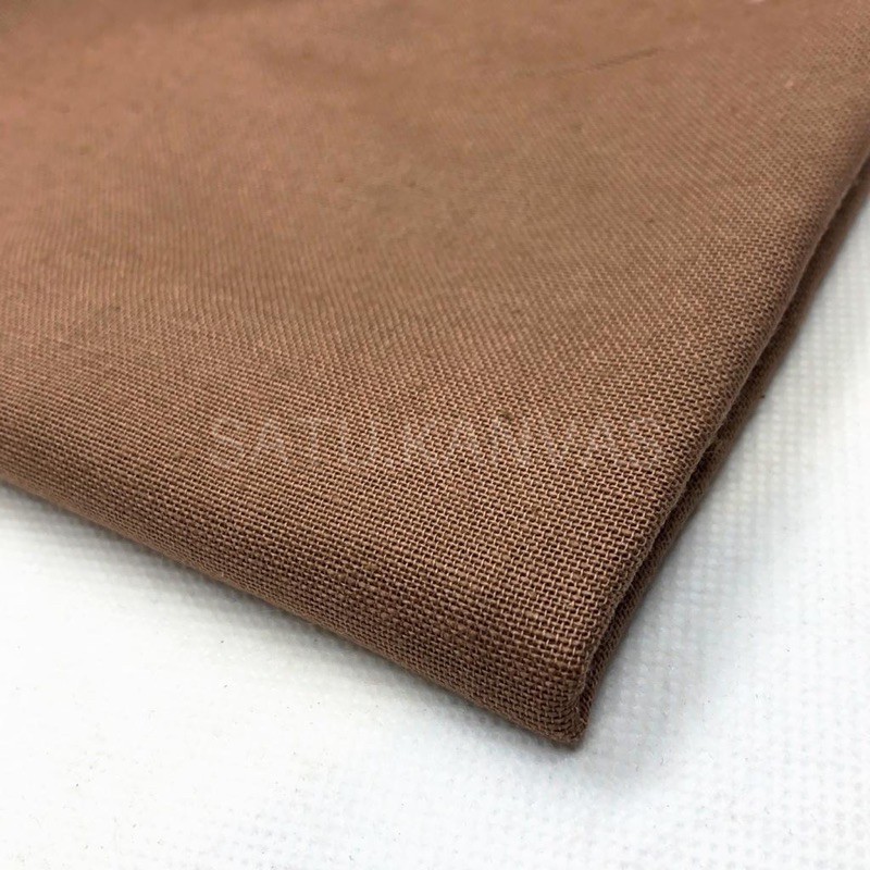 Kain LINEN RAMI Kualitas Premium bahan katun linen-Dusty Coklat