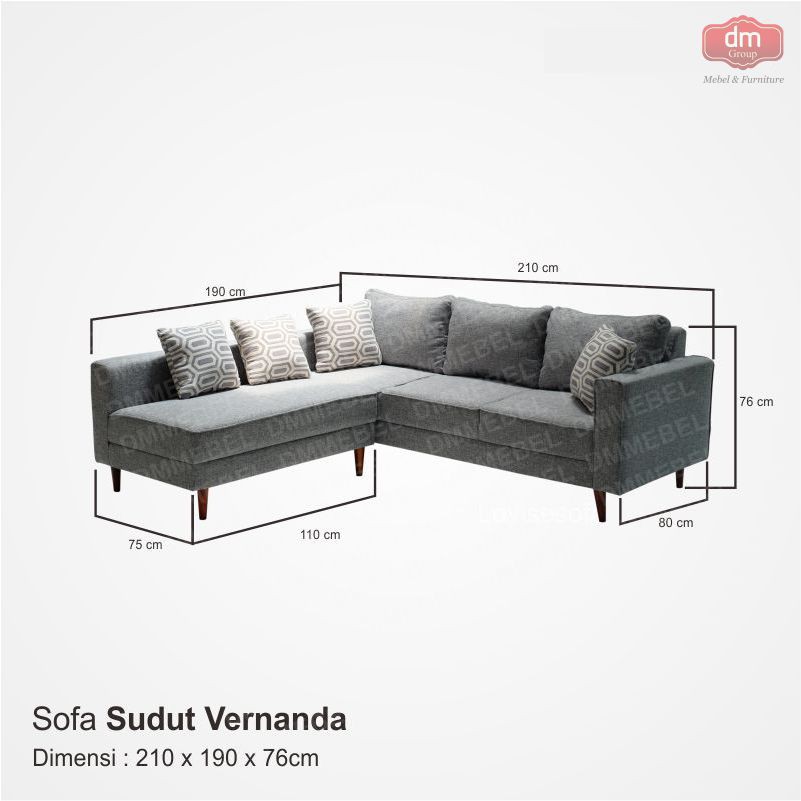 Sofa Minimalis Sudut Sudut L VERNANDA - DM Mebel