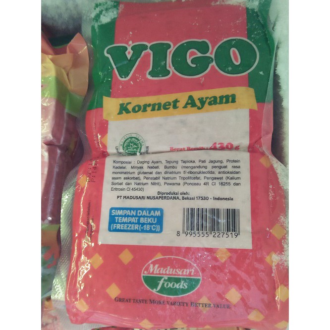 

Kornet Ayam VIGO Kornet VIGO 430gr isi 4