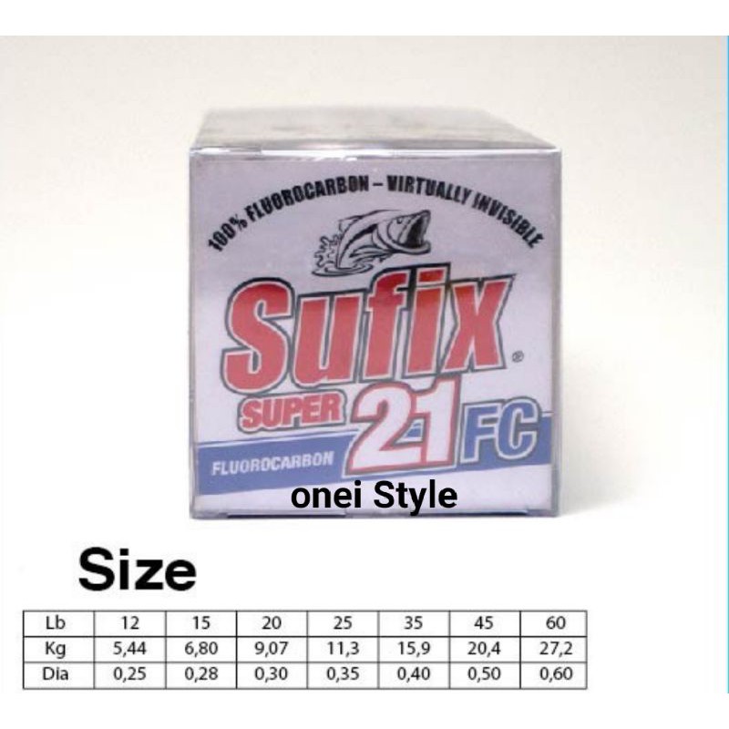 Senar leader Sufix Super 21 FC 100% Fluorocarbon Connecting. 12lb.15lb.20lb.25lb.35lb.45lb.60lb.