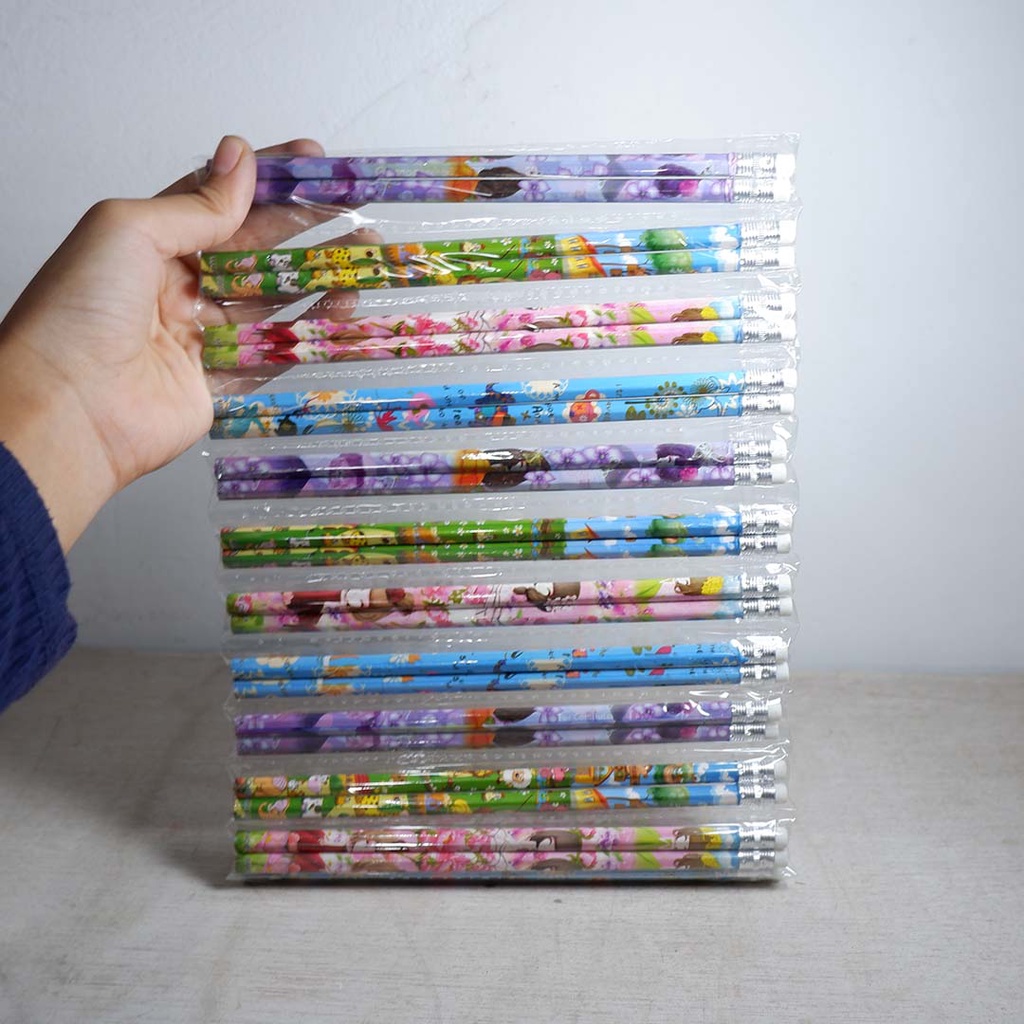 

Pensil HB Penghapus Karakter Murah 24 pcs