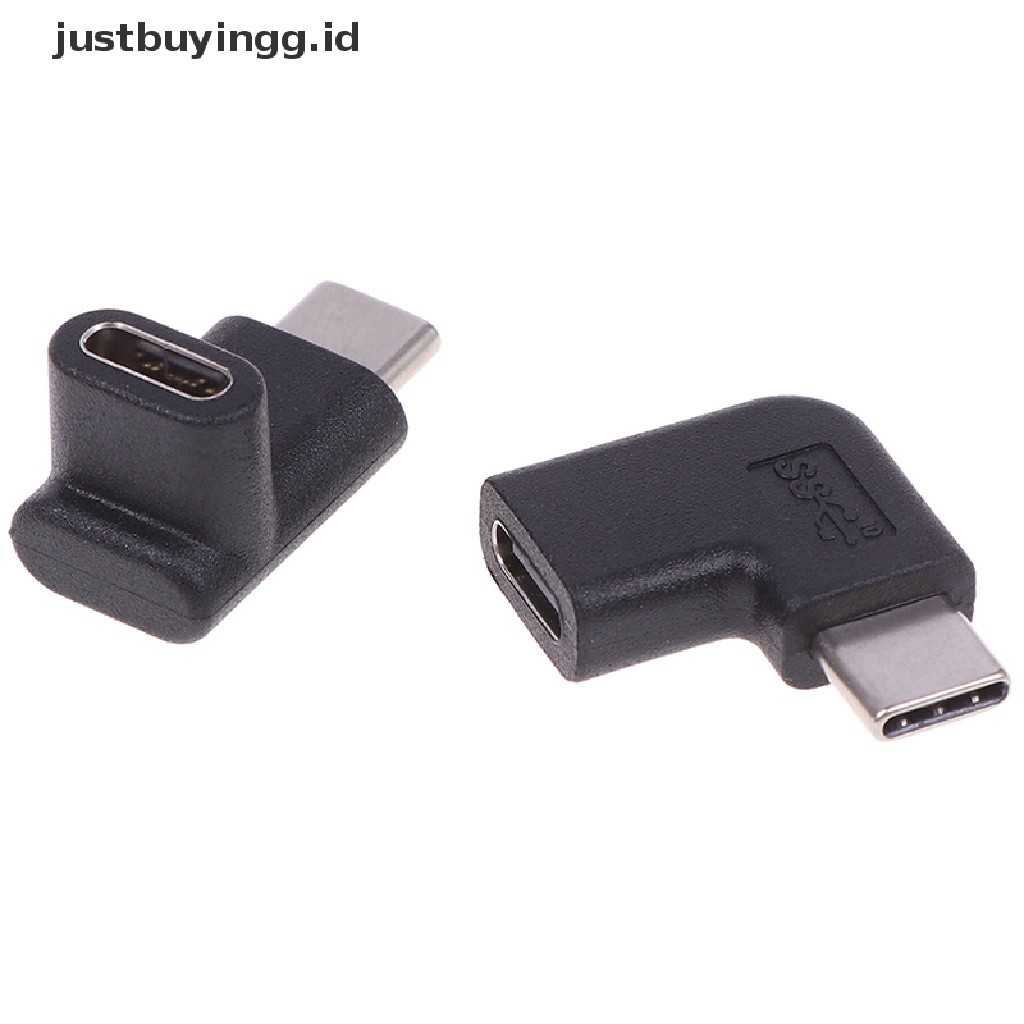 Adaptor Konverter Sudut Kanan 90 Derajat Usb 3.1 Tipe C Male Ke Female Usb-C