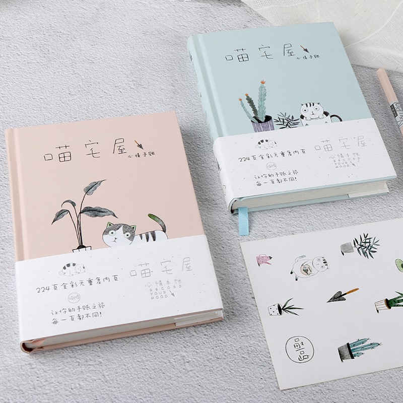 

Meow House Cat Everyday Mood Diary (Buku Tulis)