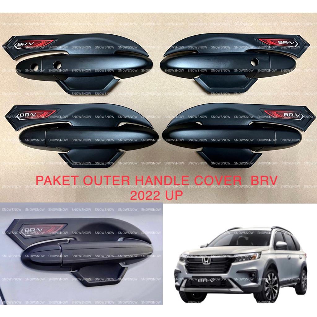 Paket Outer Handle Cover Honda BRV 2022 UP Hitam Chrome