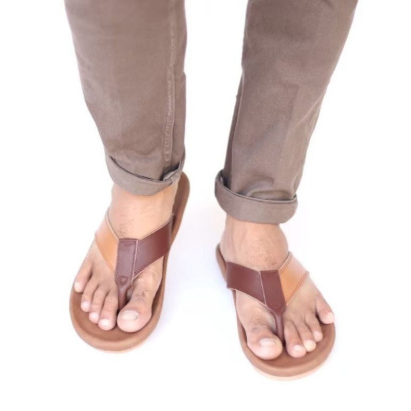 BELI 2 ONGKIR 1! SANDAL FULL KULIT ASLI CEVANY 05 JAVIT BLACK BROWN TAN ORIGINAL