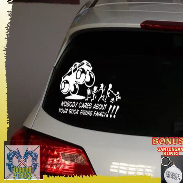 

TERMURAH Sticker Stiker Cutting NOBODY CARES ABOUT YOUR STICK FIGURE FAMILY Dragon Sticker