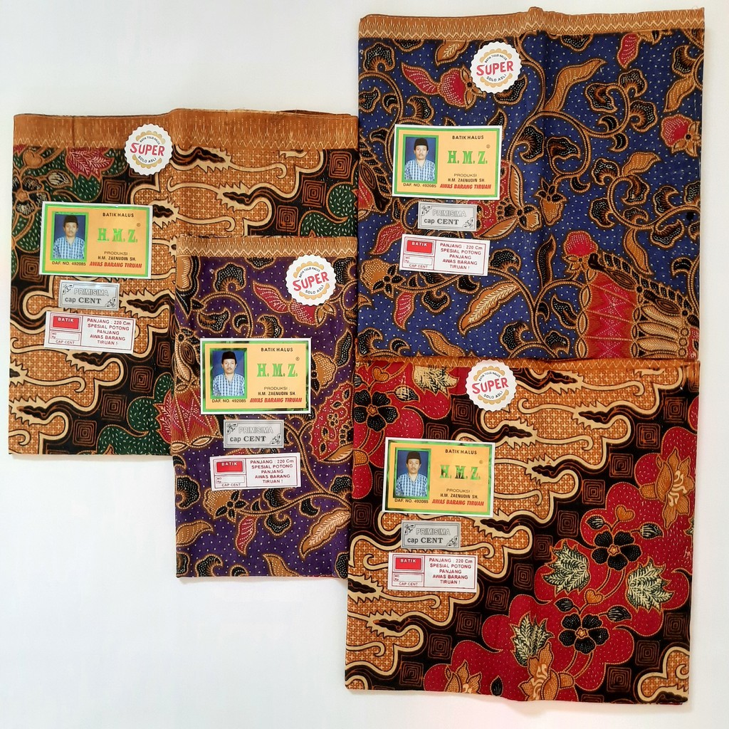 Kain Jarik Batik Tulis HMZ Primisima / Kain Batu Halus Panjang / Samping Cap Cent / KAIN BATU MURAH