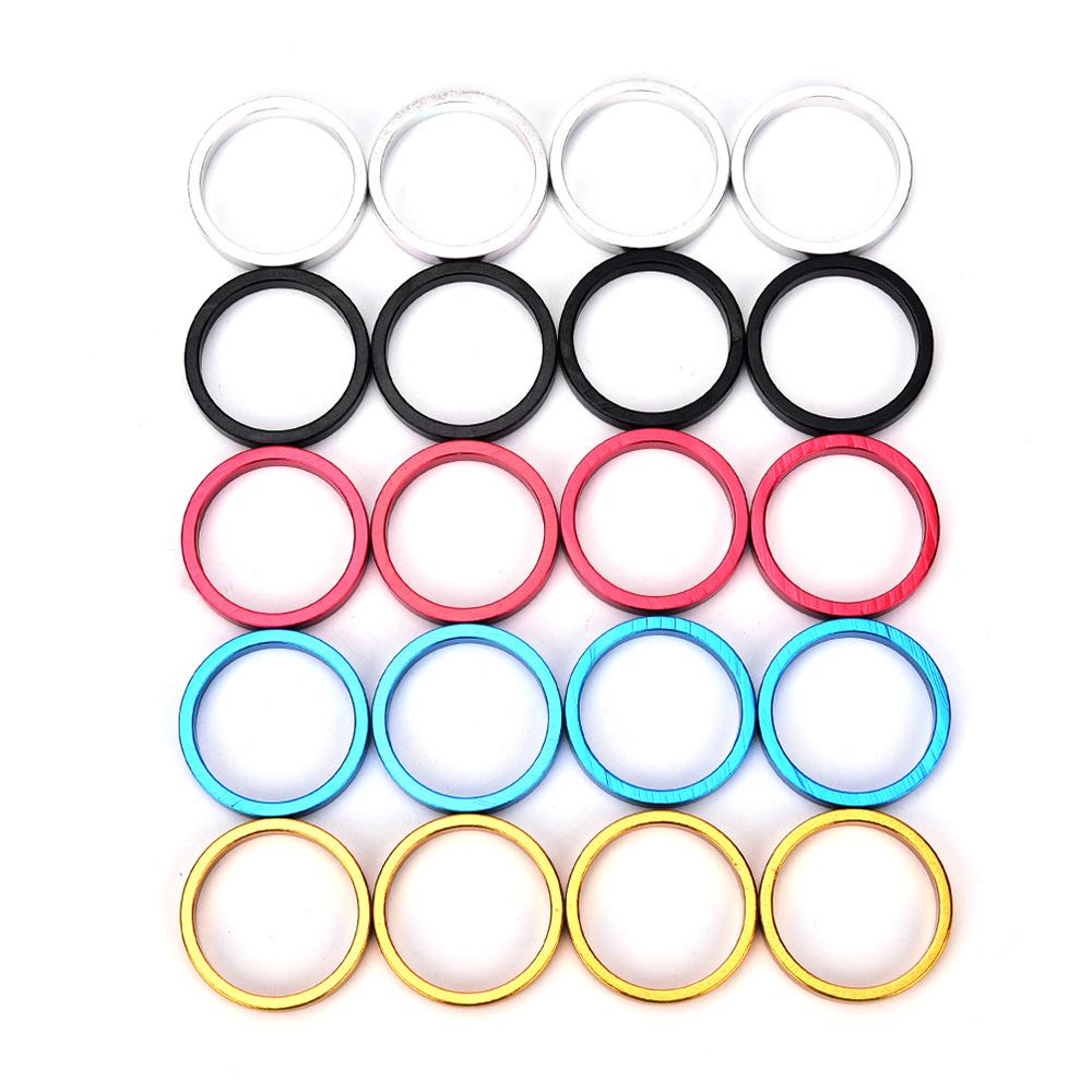 Lanfy Spacer Sepeda Jalan 4pcs /set Gasket 5mm Paduan Aluminium Paduan Batang Sepeda Stang Spacing Pad