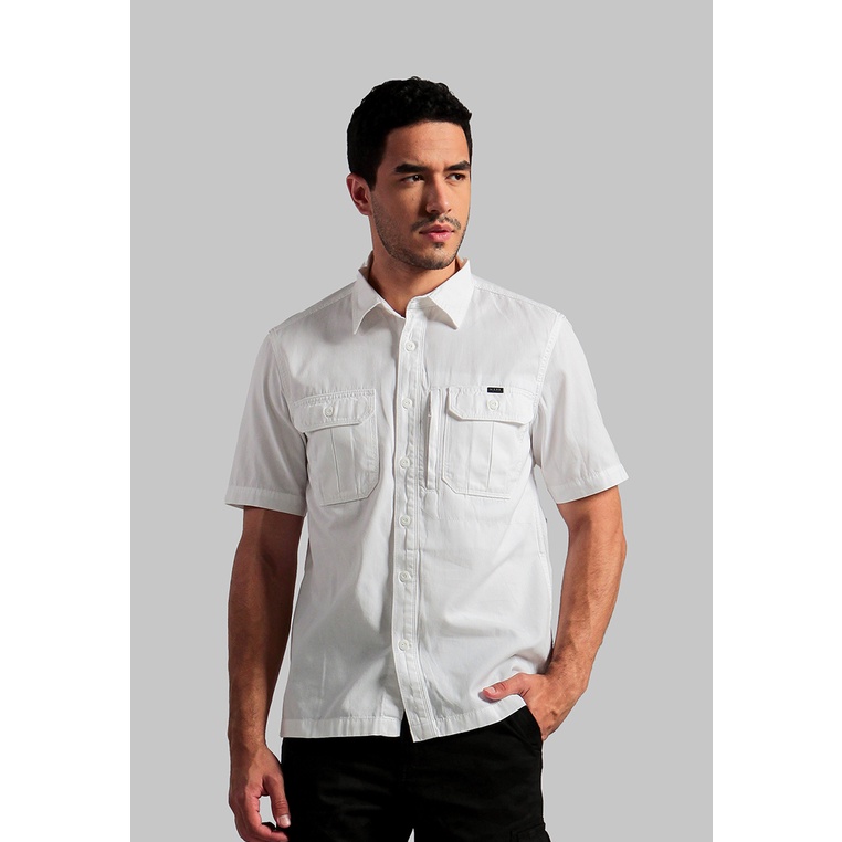 KEMEJA PUTIH PRIA PDL SAKU DUA MGEE RANGER 026 WHITE