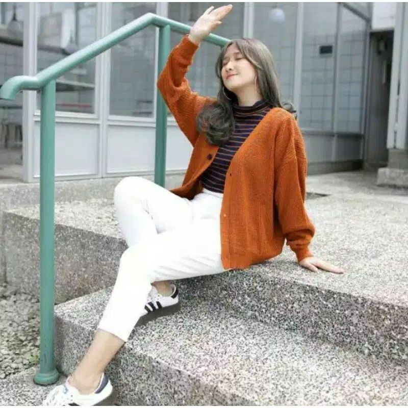 CARDIGAN RAJUT CROP DITYA TEBAL PREMIUM