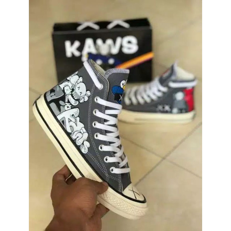 SEPATU CONVERSE HIGH 70s X KAWS GREY IMPORT Quallity Made In VIETNAM