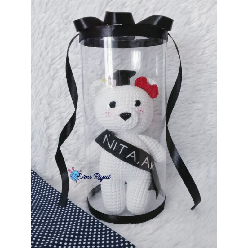 Souvenir Kado wisuda boneka rajut unik lucu