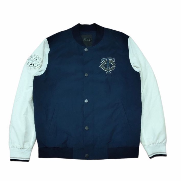 Jaket Baseball MLB Twins Original Second Casual Jaket Pria Varsity Zip