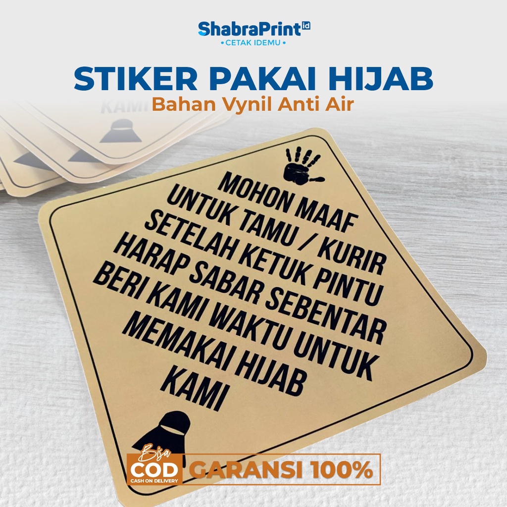 

STIKER TAMU/KURIR UNTUK MENUNGGU MEMAKAI JILBAB / STIKER PAKAI HIJAB