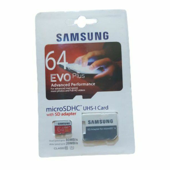 Memori micro SD samsung EVO plus 64gb with adapter