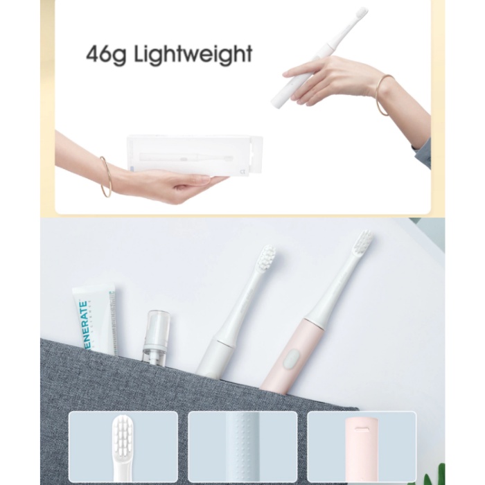 Mijia Sonic Electric Toothbrush T100 Sikat Gigi Elektrik - Putih