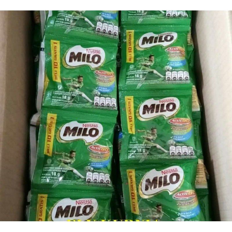 

susu milo sachet coklat