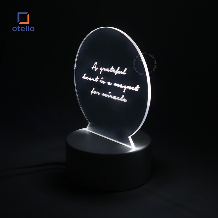 Custom Acrylic Night Lamp Quotes Words Lampu Tidur LED Hias Aesthetic Engraving Hadiah Kado Sahabat