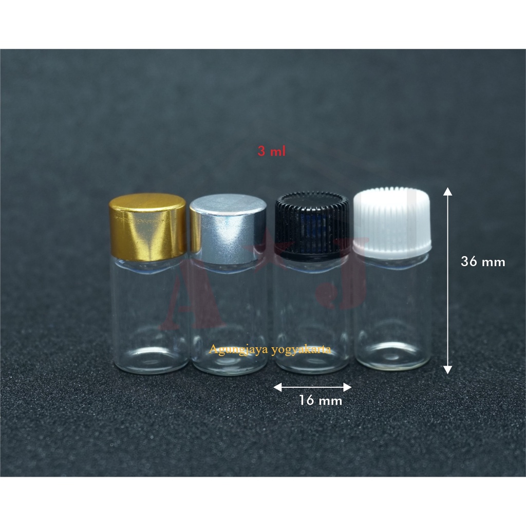 Botol Serum 3 ml Kaca Mini