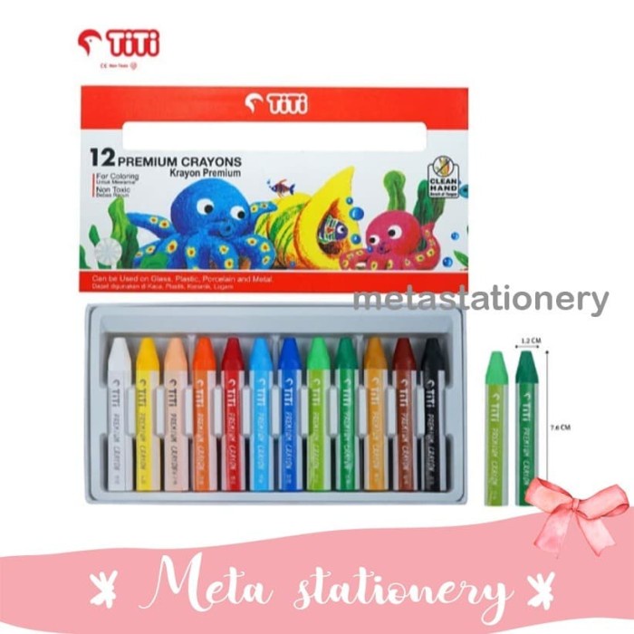 

Cantik Premium Crayon / Krayon Premium Titi Prc-12 / 12 Warna / Colors Promo