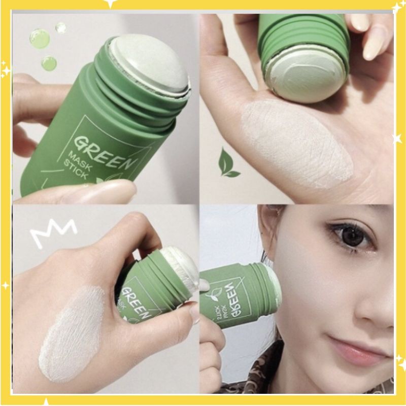 Green Tea Cleansing Clay Stick Mask by Median / Masker wajah / teh hijau / kulit berjerawat