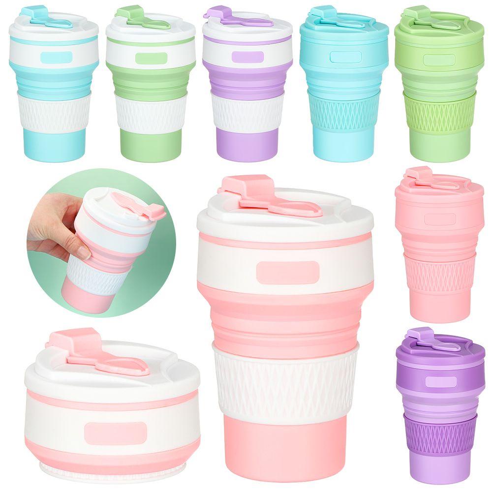 Top 350ML Collapsible Silicone Cup Drinkware Botol Olahraga Travel Camping Foldable Cangkir Air