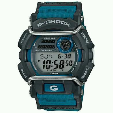 Casio g - shock / jam tangan pria / biru abu-abu / strap resin / gd-400-2 original dan bergaransi