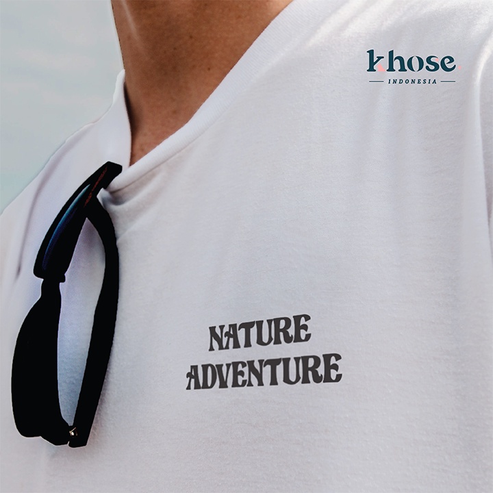 KHOSE T-SHIRT WATERFALL KODE W-15 / KAOS OVERSIZE KEREN