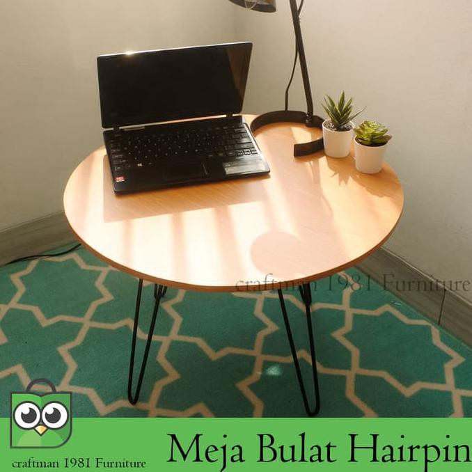Ready Oke Meja Bulat Lesehan 60Cm Meja Makan Lesehan Meja Cafe Bulat