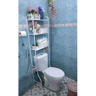 Rak Toilet Organizer WC Tissue Sabun Kloset Kamar Mandi/ Rak Serbaguna / Toilet Organizer