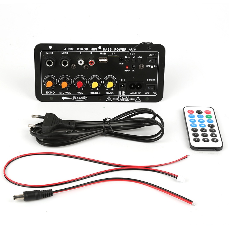 Amplifier Board Karaoke Audio Bluetooth USB FM Radio TF Player Subwoofer DIY