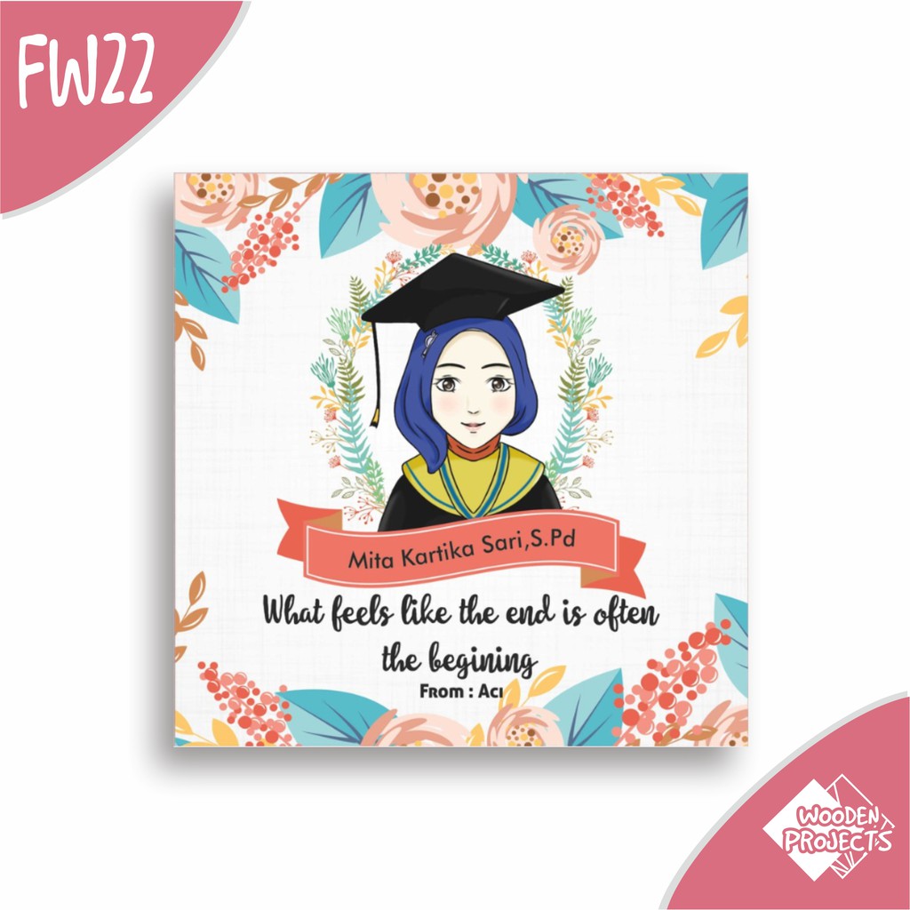 Wall decor Kado Wisuda Ulang tahun Nikah Custom Hiasan 