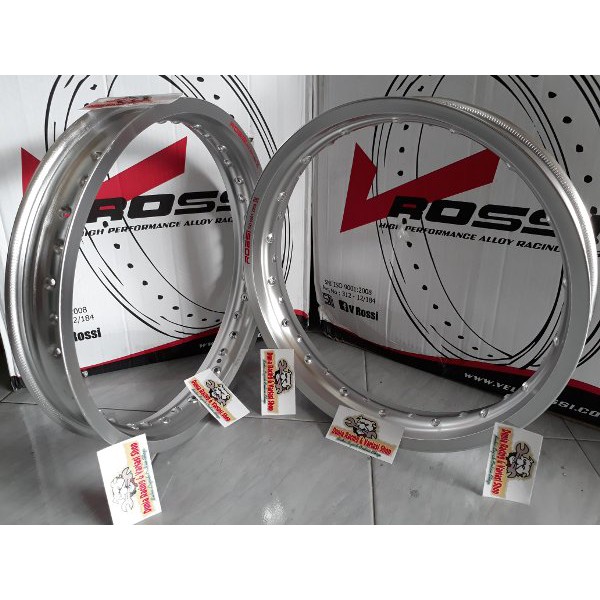 BRILIANT Velg lebar 185x17 215x17 merk Rossi silver polis
