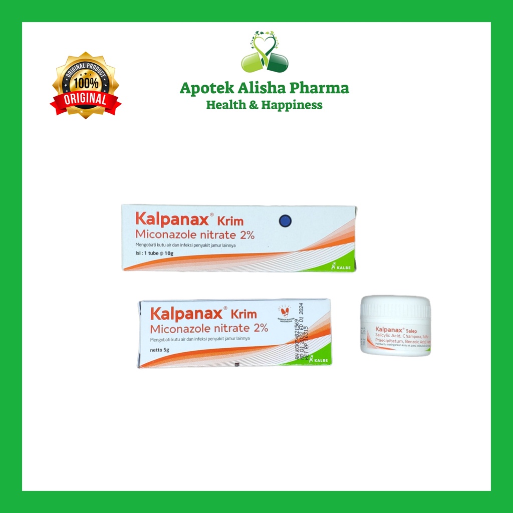 Kalpanax Krim 5gr/10gr Kalpanax Salep Tube 6gr - Kalpanax Miconazole Cream Gatal/Jamur/Panu/Kalpanak Krim