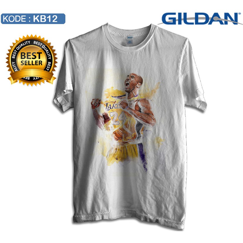 Kaos kobe bryant lakers - basketball shirt original gildan kb12