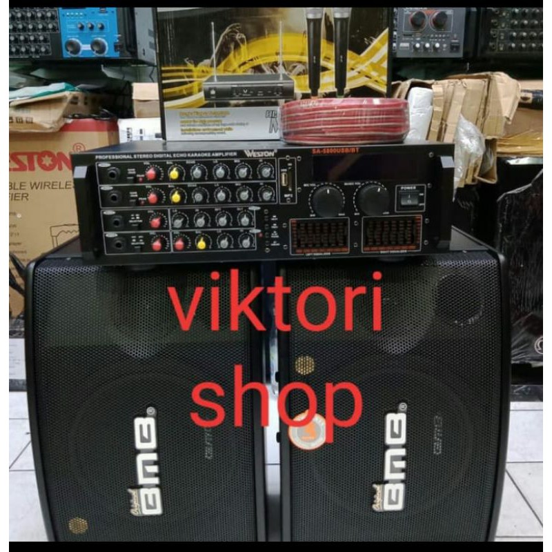 Paket speaker karaoke BMB 10 inch Ampli usb Bluetooth