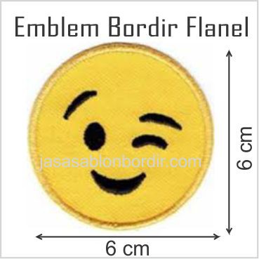 Emlem Bordir Flanel Emoji4