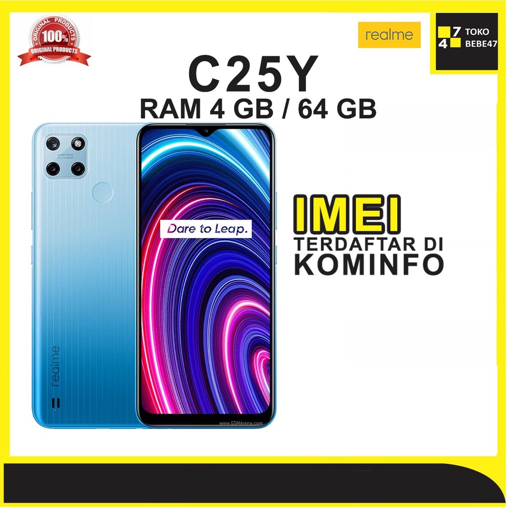 REALME C25 Y RAM 4/64 GB GARANSI RESMI REALME C25Y RAM 4GB ROM 64GB NEW SERIES
