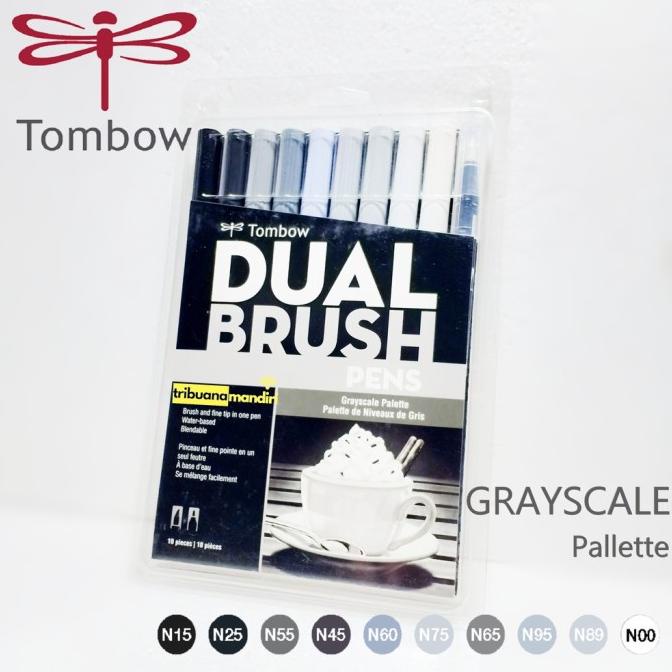 

(BISA COD) HRM-422 TOMBOW DUAL BRUSH PEN SET 10 COLORS - GRAYSCALE TERBAIK Kode 875