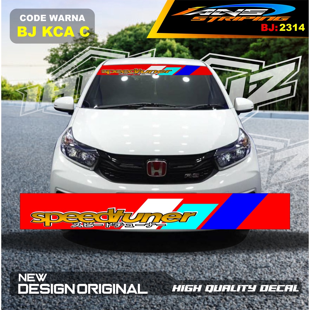 STIKER DECAL KACA DEPAN MOBIL BRIO / STICKER KACA DEPAN MOBIL HONDA JAZZ / VARIASI STIKER MOBIL AYLA / STIKER KACA MOBIL