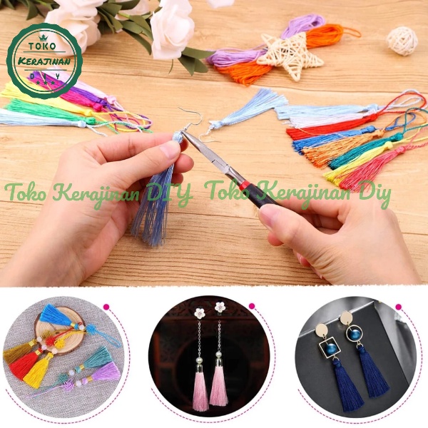 Tassel Renda Rumbai Tasel Jambul Meronce Bahan Kerajinan DIY